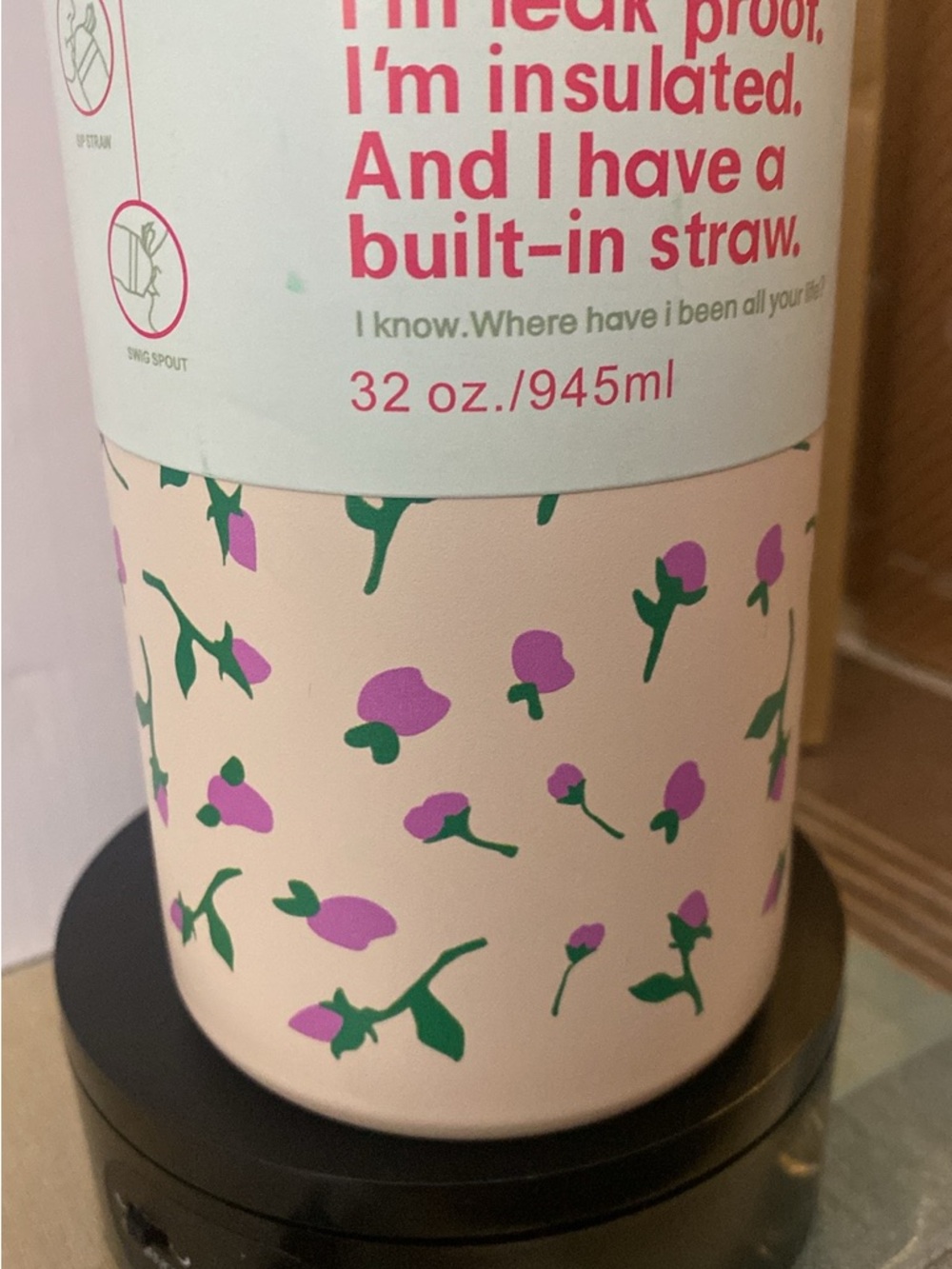 Owala Pink Floral Insulated Water Bottle - Women Bath & Body - Picture 2 of 3